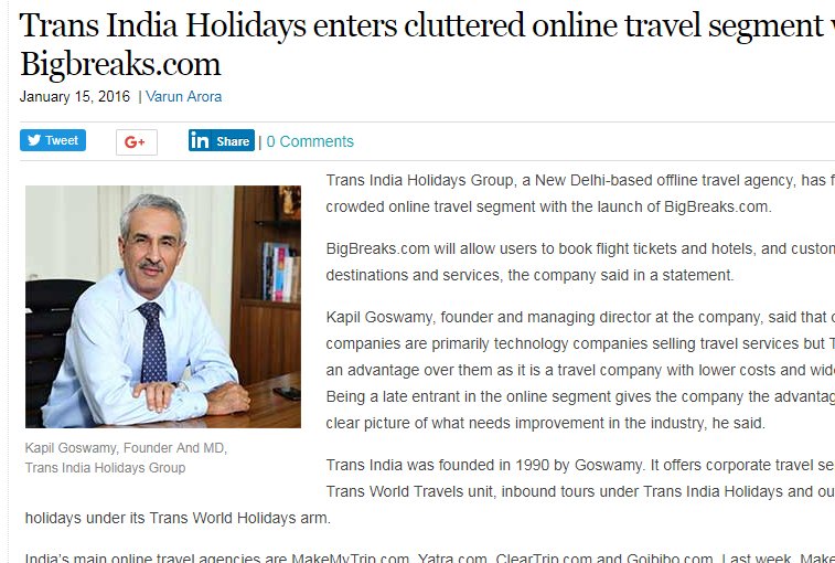 Big Breaks Coverage in Tech Circle