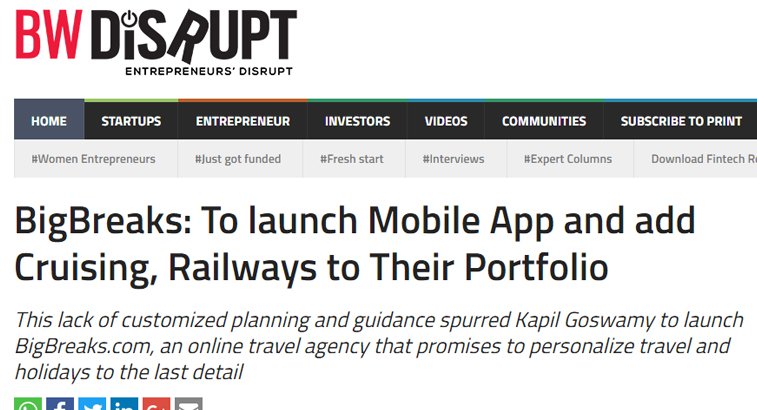 Big Breaks Coverage in BW Disrupt