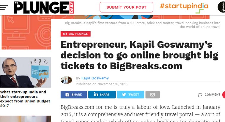 Big Breaks Coverage in The Plunge