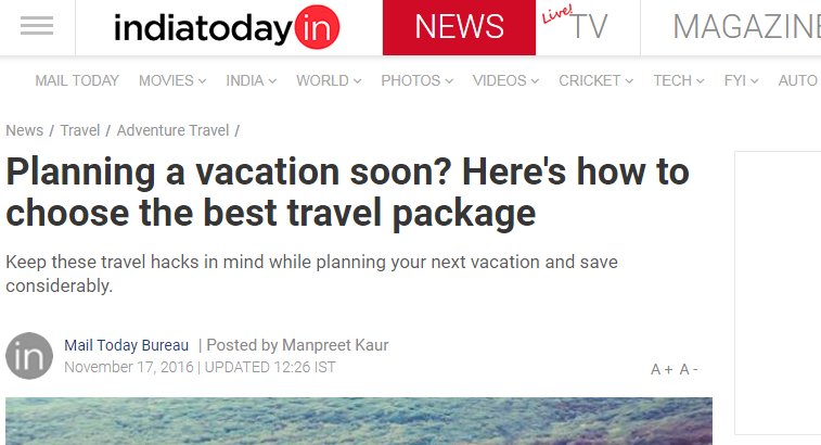 Big Breaks Coverage in India Today