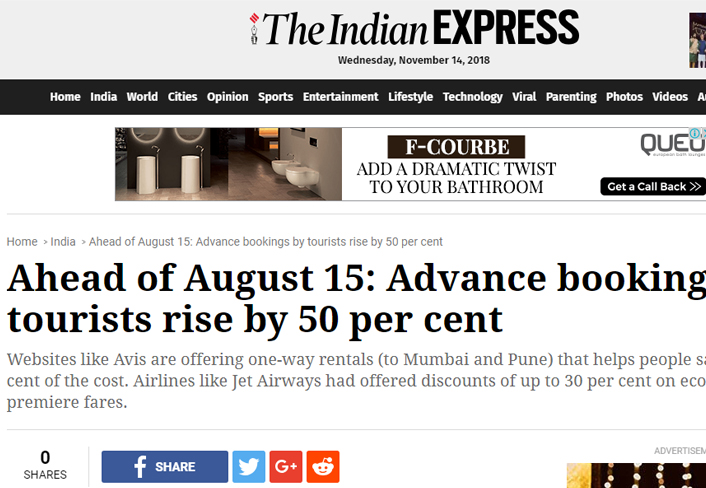 Big Breaks Coverage in The Indian Express