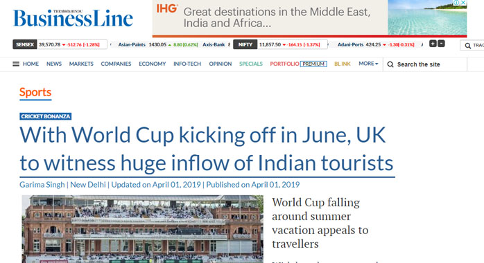 Big Breaks Coverage in The Hindu Business line