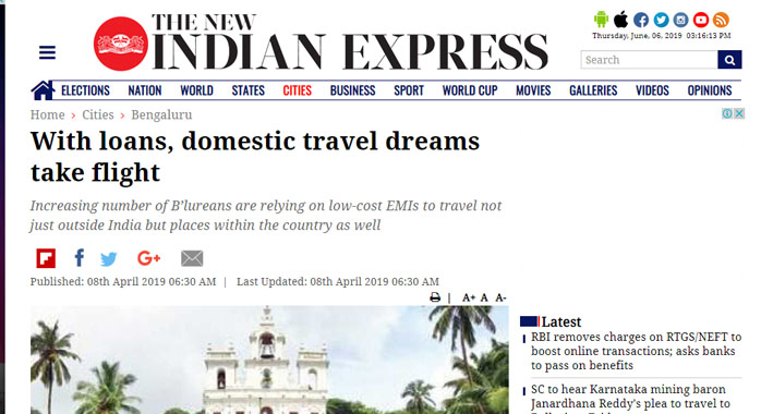 Big Breaks Coverage in The New Indian Express