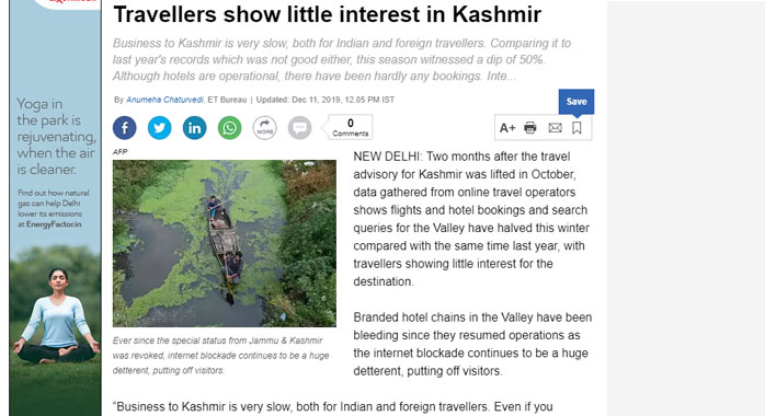 Big Breaks Coverage in The Economic times