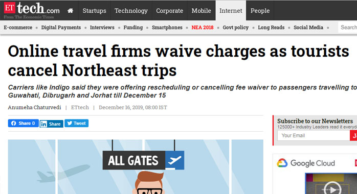 Big Breaks Coverage in Times of India