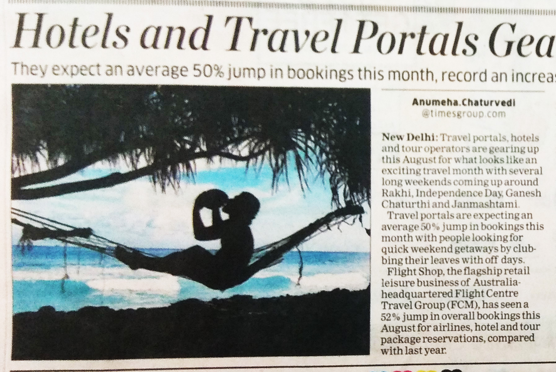 Big Breaks print coverage in The Economic Times