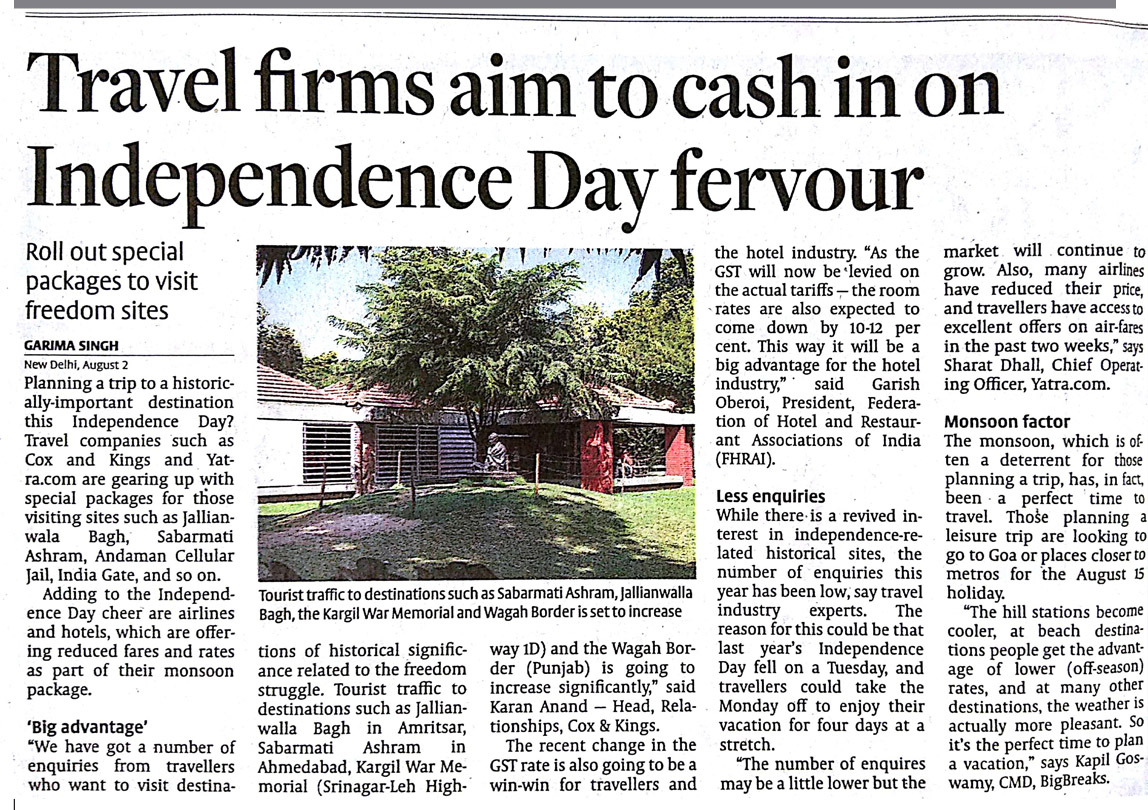 Big Breaks print coverage in Hindu Business Line