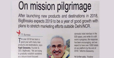 Big Breaks print coverage in TravTalk