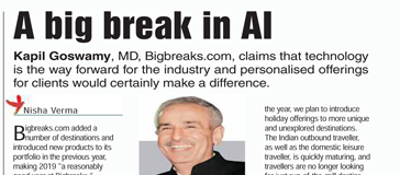 Big Breaks print coverage in Trav Talk