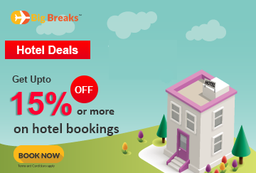 Get upto 15% or more off on Hotels